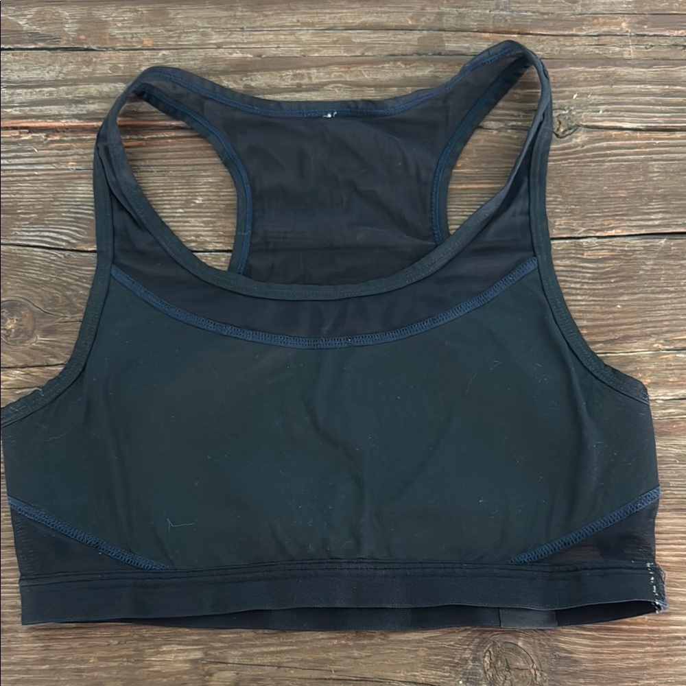 Fabletics Black and Navy Sports Bra